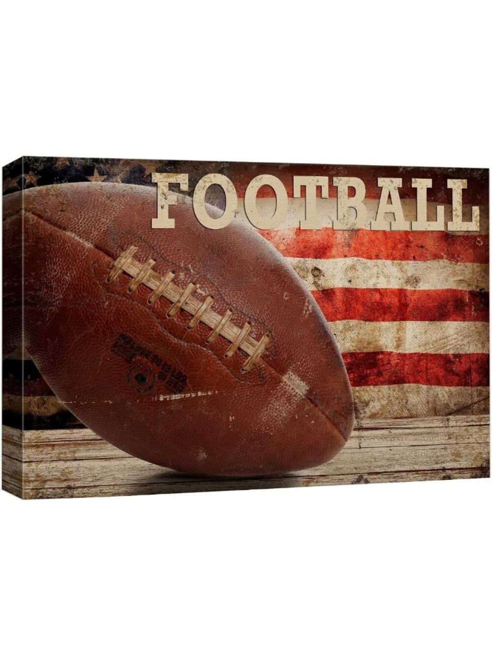 Retro American Football Canvas Wall Art - Modern Sports Decor for Living Room